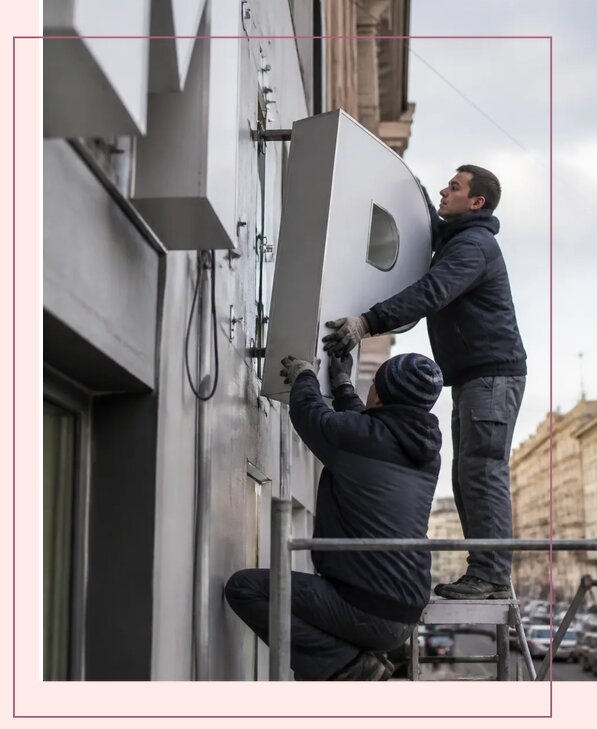 Изготовление и монтаж больших объемных букв в Вязьме